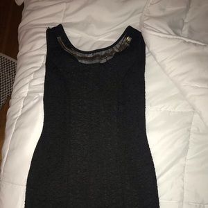 Black Charlotte Russe dress with gold chain